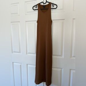 Club Monaco Tan Ribbed Knit Dress